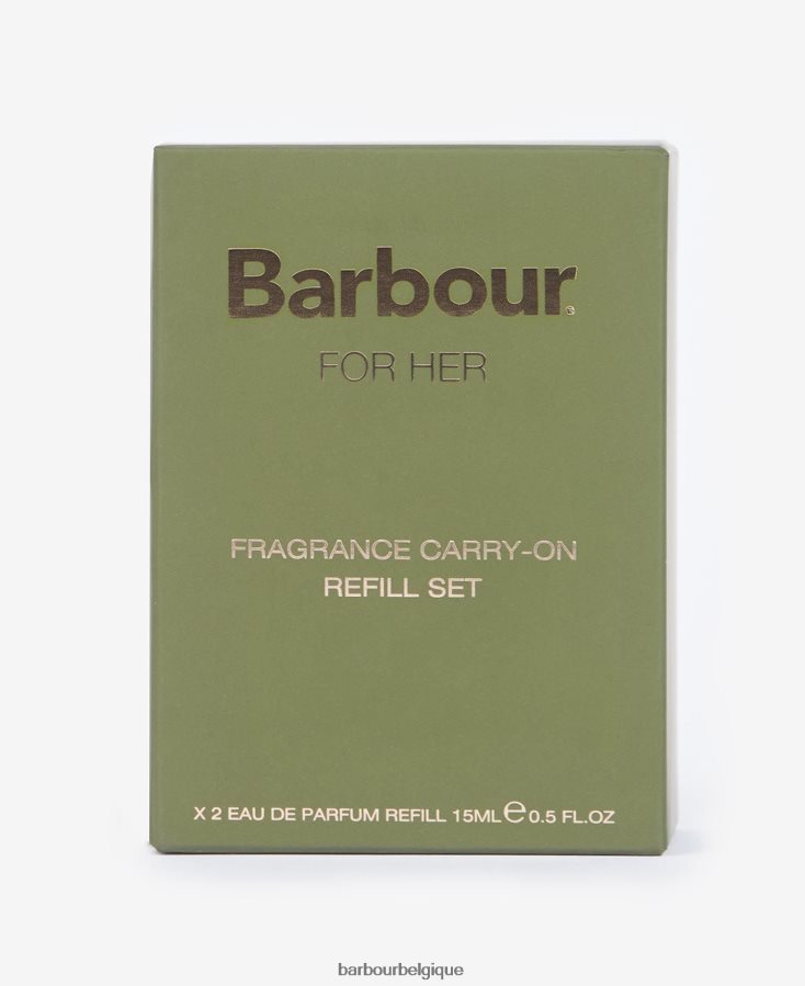 accessoires Barbour son coffret de recharge de parfum de voyage vert classique femmes T2L6ZP2412