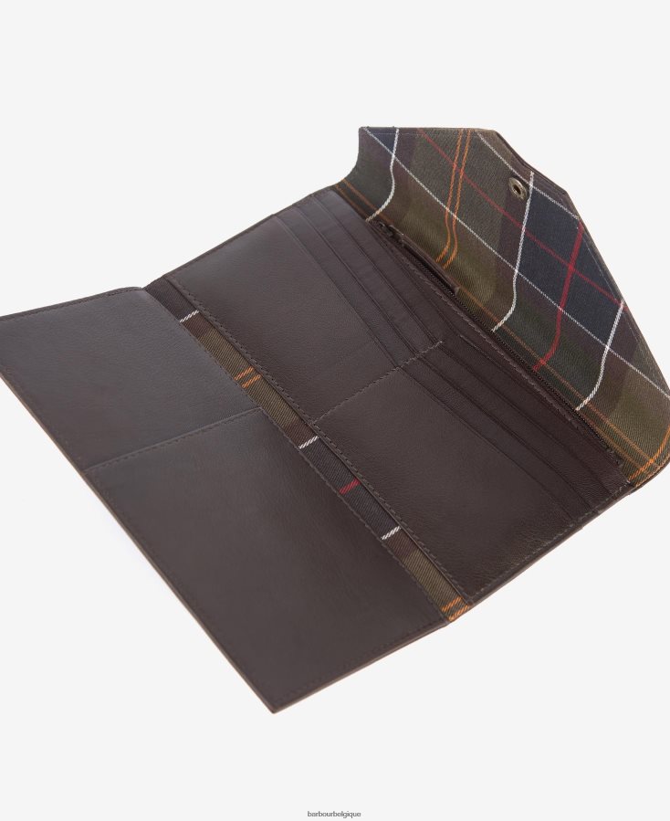 accessoires Barbour bourse de voyage en cuir brun femmes T2L6ZP2398