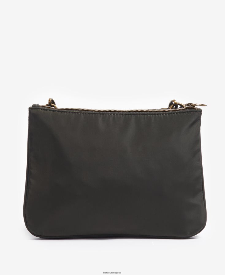 accessoires Barbour sac à bandoulière double zip ella olive femmes T2L6ZP2400
