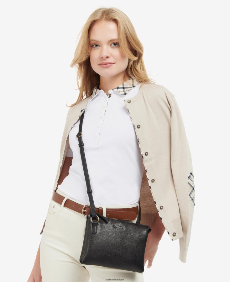 accessoires Barbour sac bandoulière lochy en cuir marron classique femmes T2L6ZP2388