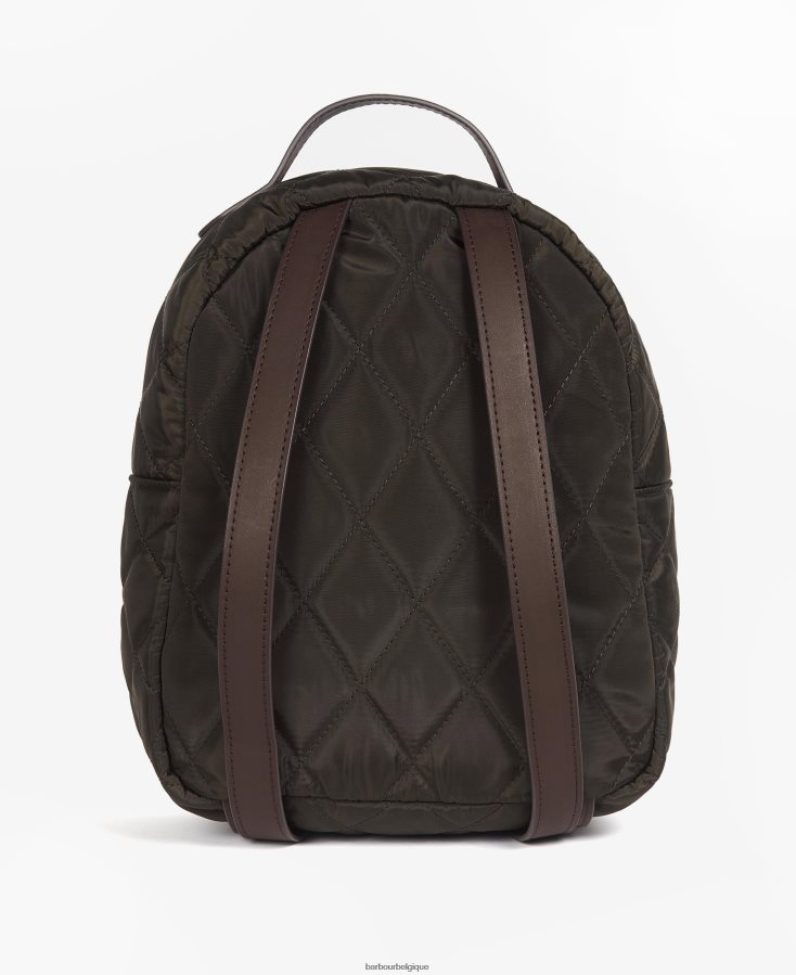accessoires Barbour sac à dos matelassé witford toile de jute femmes T2L6ZP2392