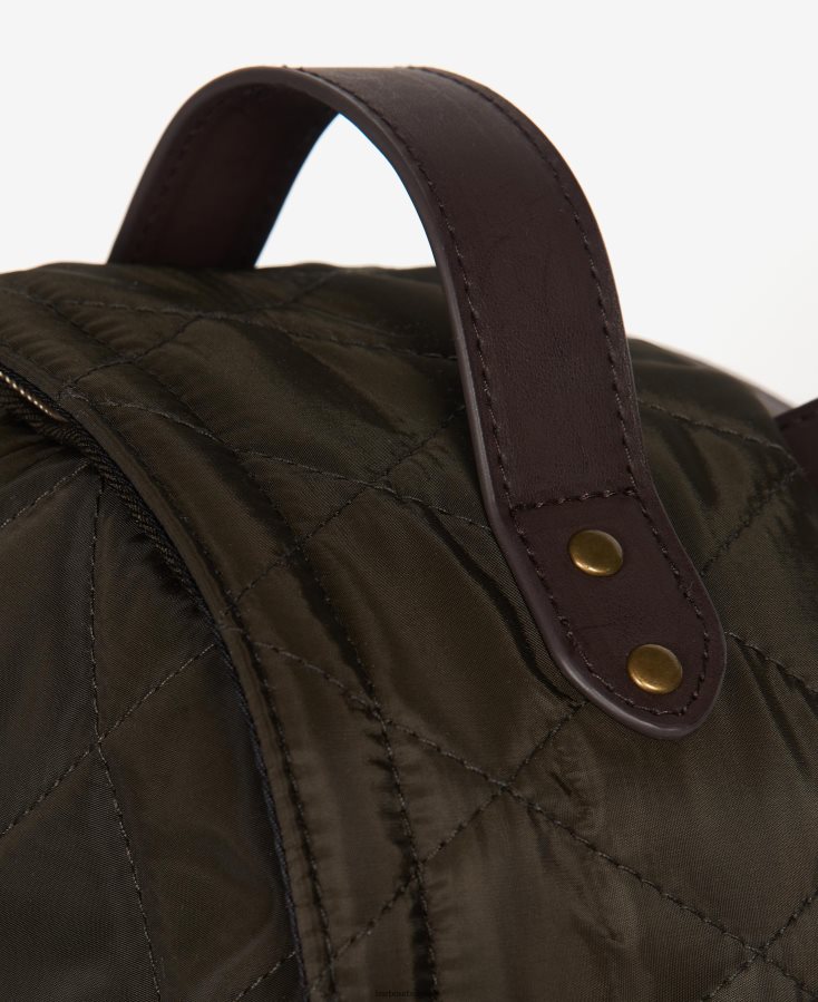 accessoires Barbour sac à dos matelassé witford toile de jute femmes T2L6ZP2392