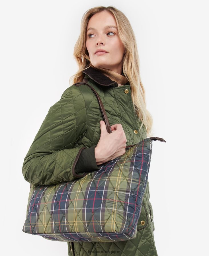 accessoires Barbour sac fourre-tout en tartan matelassé wetherham tartan classique femmes T2L6ZP2407
