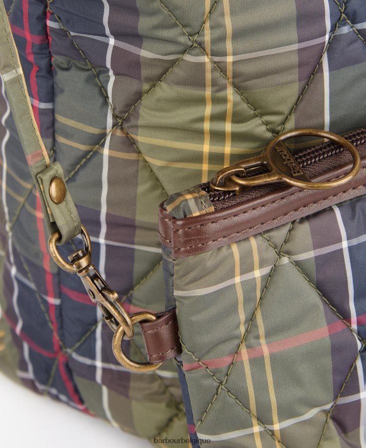 accessoires Barbour sac fourre-tout en tartan matelassé wetherham tartan classique femmes T2L6ZP2407