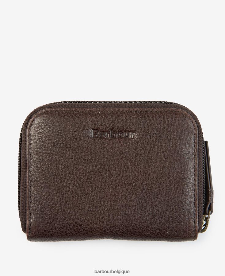 accessoires Barbour sac à main en cuir laire marron foncé femmes T2L6ZP2397