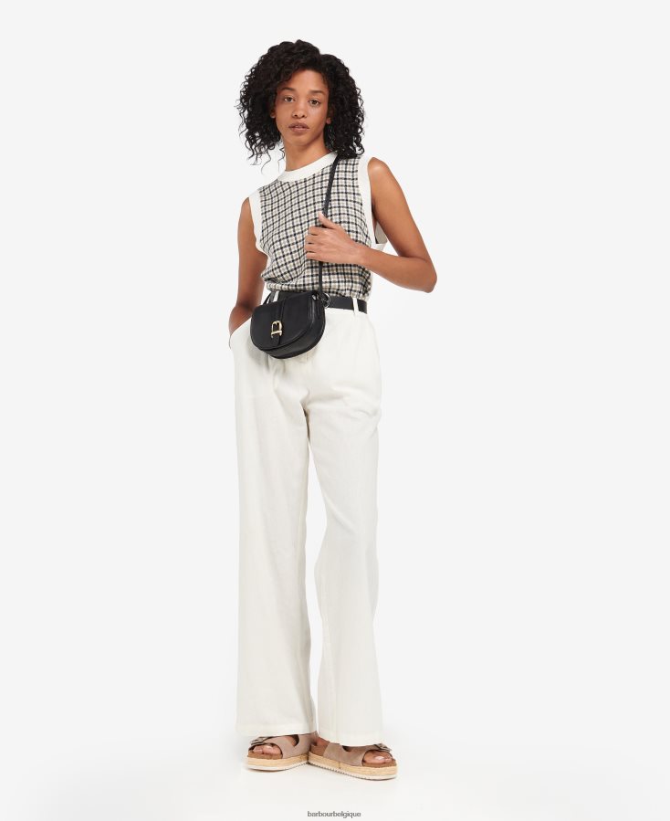 accessoires Barbour sacoche de selle en cuir laire marron foncé femmes T2L6ZP2403