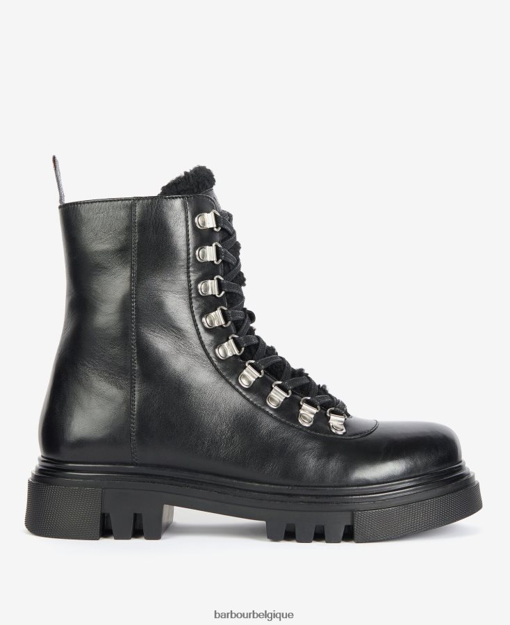 chaussure Barbour bottes de chiffrement noir femmes T2L6ZP2071