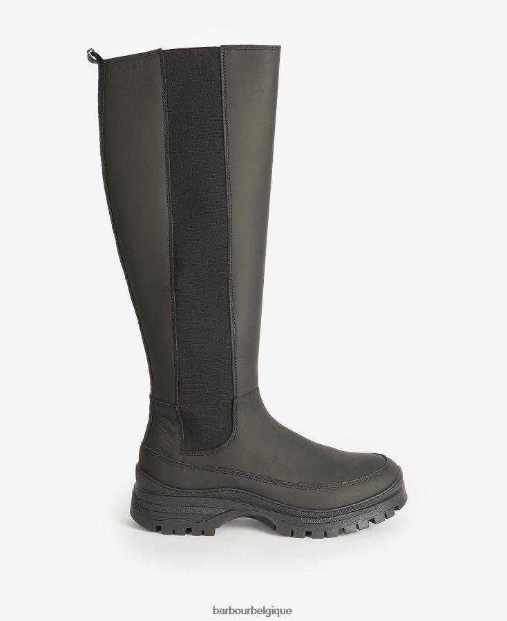 chaussure Barbour bottes de podium kaki sombre femmes T2L6ZP2068