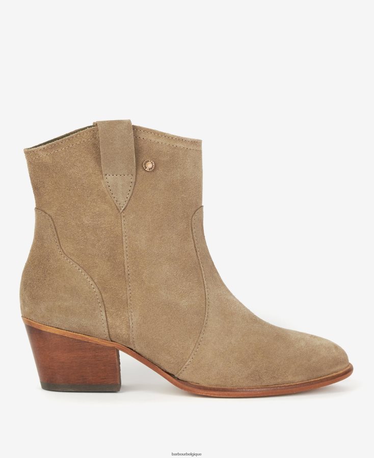 chaussure Barbour bottes western sable taupe femmes T2L6ZP2053