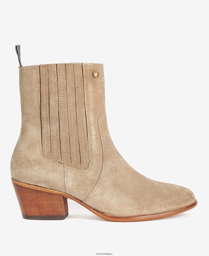chaussure Barbour bottines chelsea western prue taupe femmes T2L6ZP2075