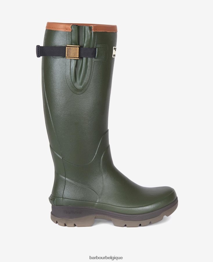 chaussure Barbour tempête wellingtons olive femmes T2L6ZP2154