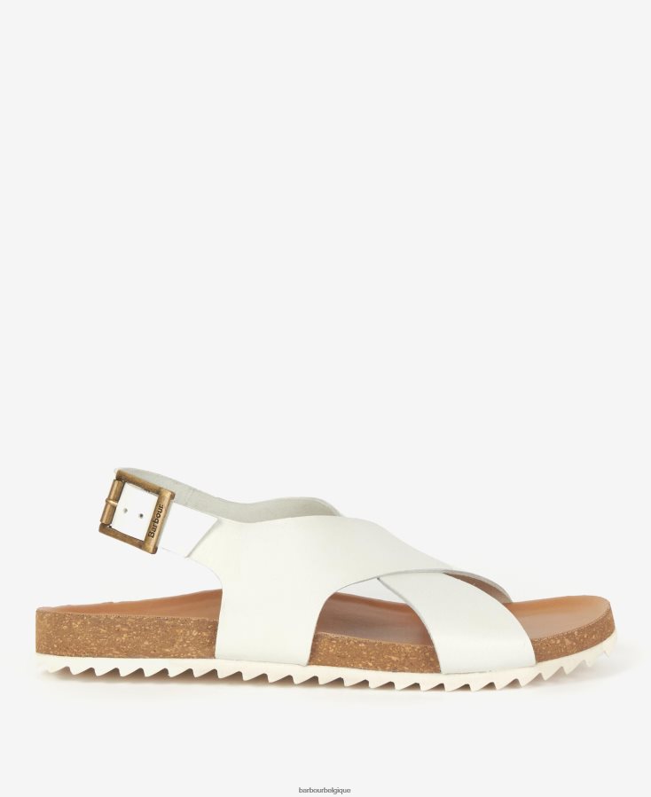 chaussure Barbour sandales à brides croisées rochelle Cognac femmes T2L6ZP2092