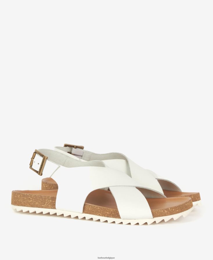 chaussure Barbour sandales à brides croisées rochelle Cognac femmes T2L6ZP2092