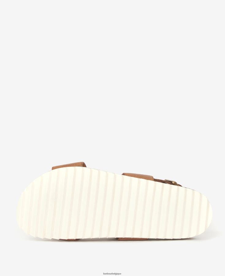 chaussure Barbour sandales à brides croisées rochelle Cognac femmes T2L6ZP2123