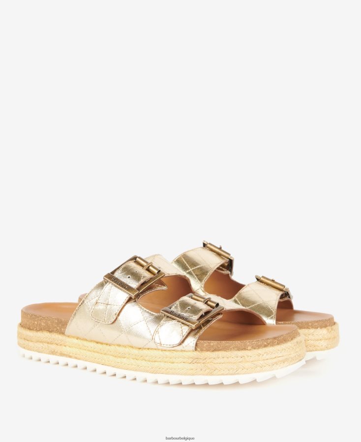 chaussure Barbour sandales matelassées à diamants pamela blanc classique femmes T2L6ZP2096