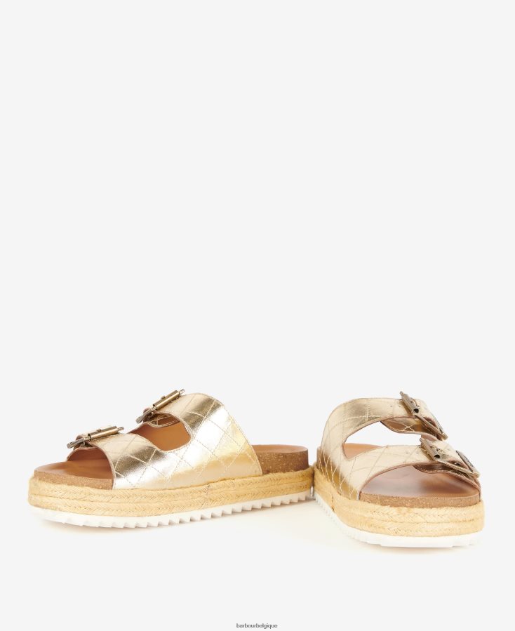 chaussure Barbour sandales matelassées à diamants pamela blanc classique femmes T2L6ZP2096