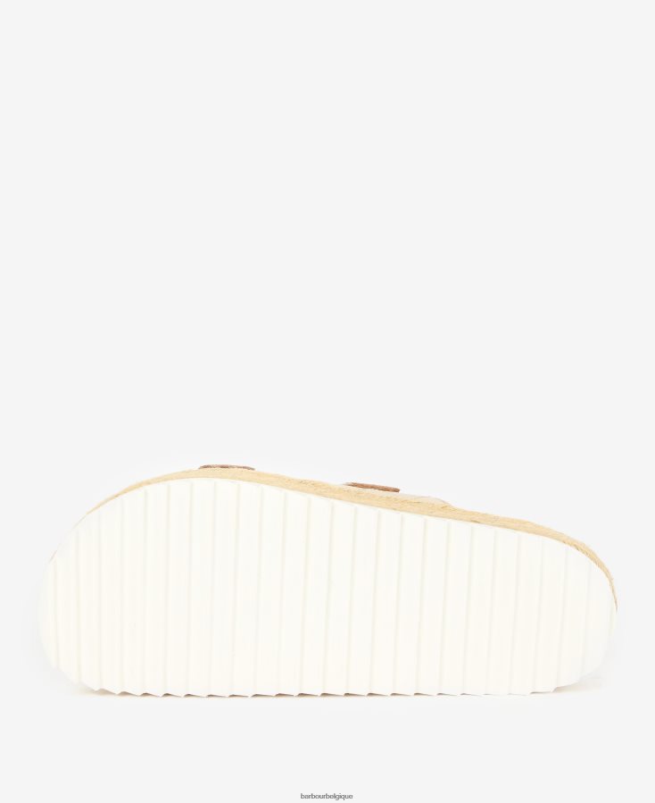 chaussure Barbour sandales matelassées à diamants pamela blanc classique femmes T2L6ZP2096