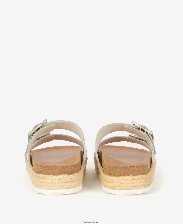 chaussure Barbour sandales matelassées à diamants pamela blanc classique femmes T2L6ZP2120