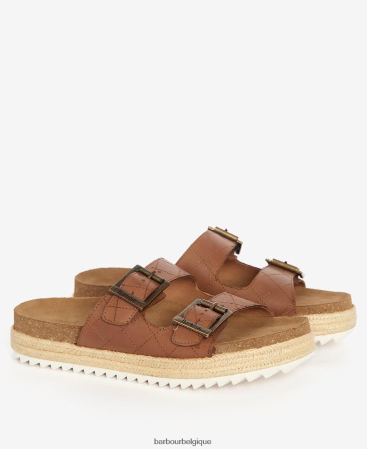 chaussure Barbour sandales matelassées à diamants pamela blanc classique femmes T2L6ZP2121