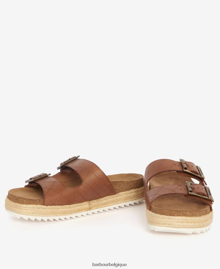 chaussure Barbour sandales matelassées à diamants pamela blanc classique femmes T2L6ZP2121