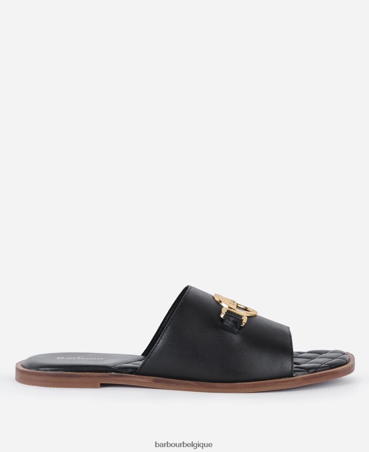 chaussure Barbour sandales pensée noir classique femmes T2L6ZP2115