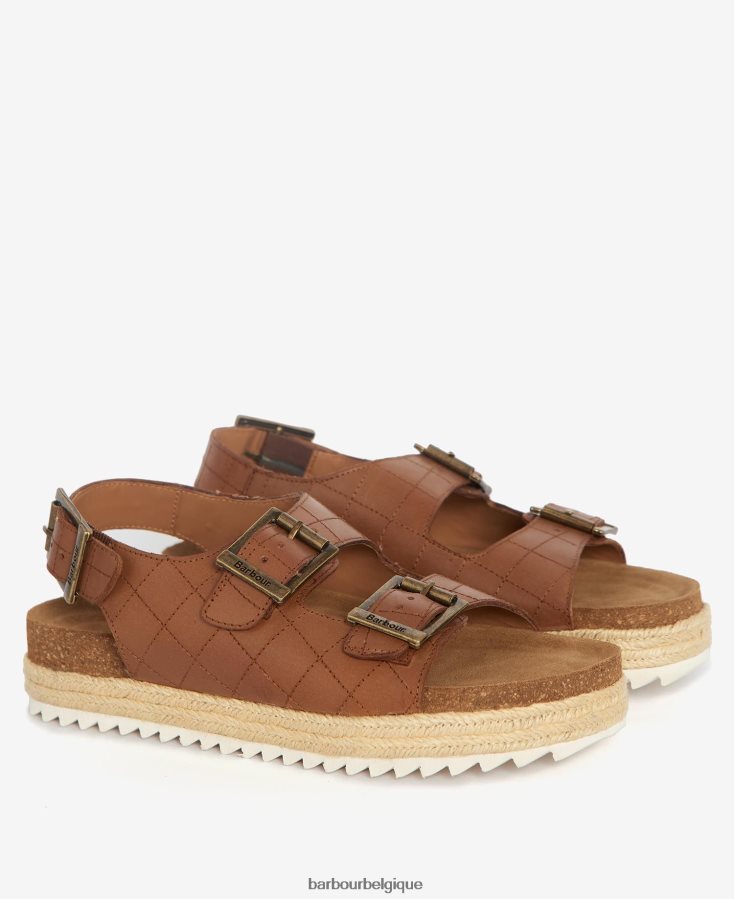 chaussure Barbour sandales à plateforme helena or métallique femmes T2L6ZP2103