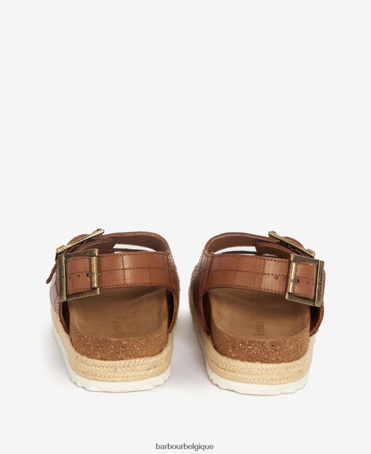 chaussure Barbour sandales à plateforme helena or métallique femmes T2L6ZP2103