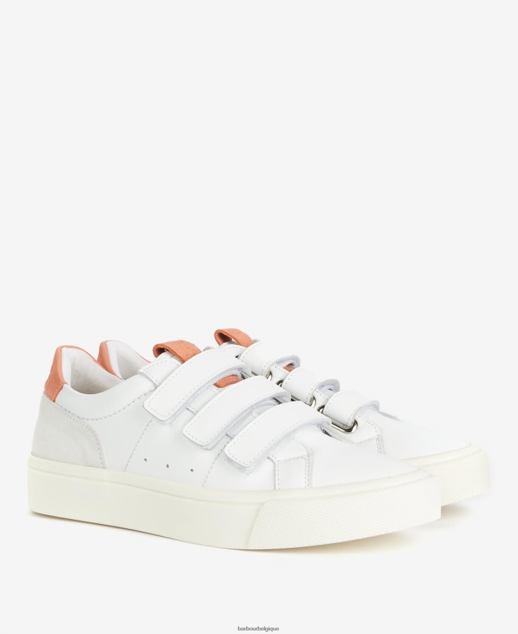 chaussure Barbour baskets à triple bride georgie blanc/lavande femmes T2L6ZP2137