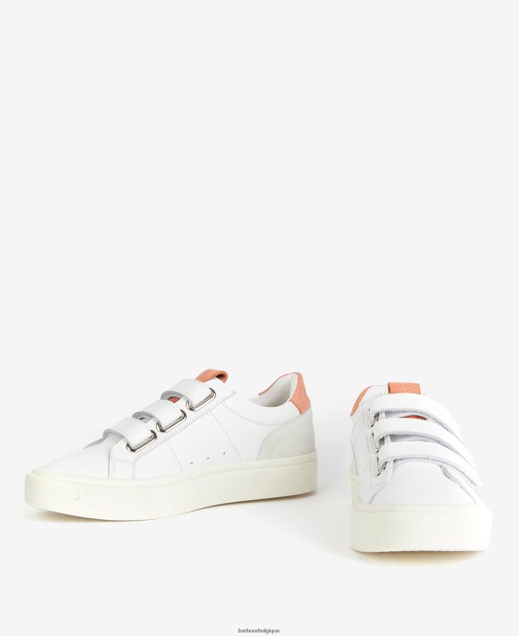 chaussure Barbour baskets à triple bride georgie blanc/lavande femmes T2L6ZP2137