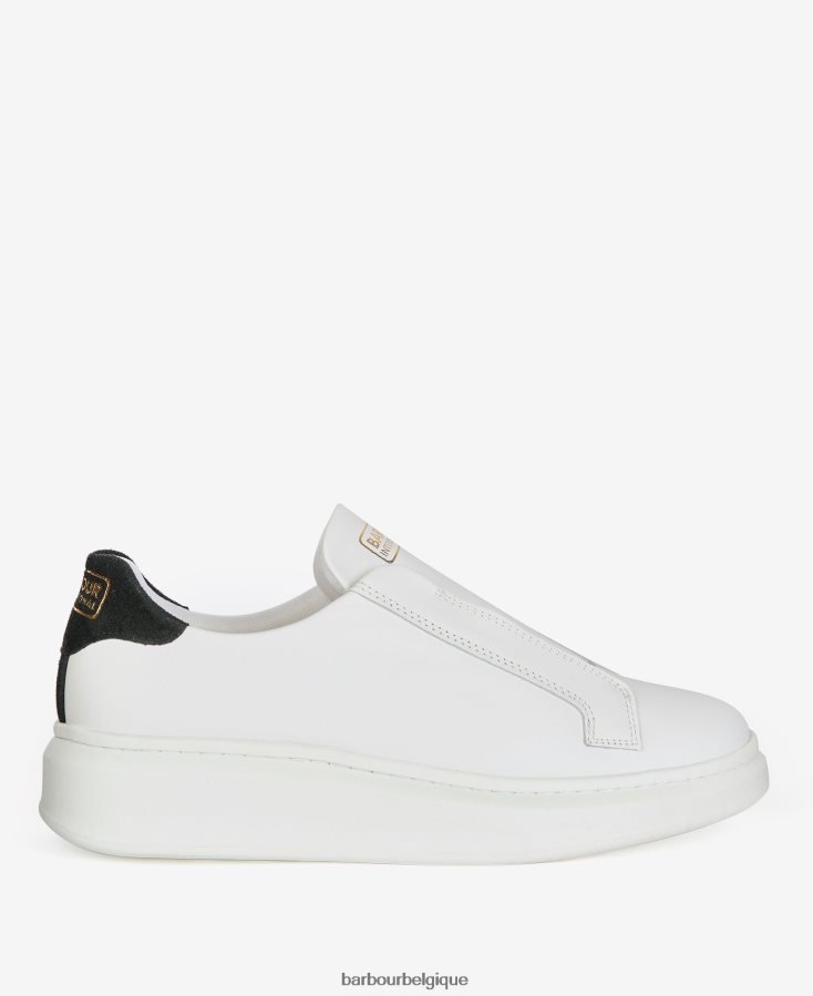 chaussure Barbour carrie formateurs blanc femmes T2L6ZP2136