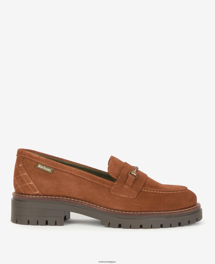chaussure Barbour mocassins à mors brooke Cognac femmes T2L6ZP2140