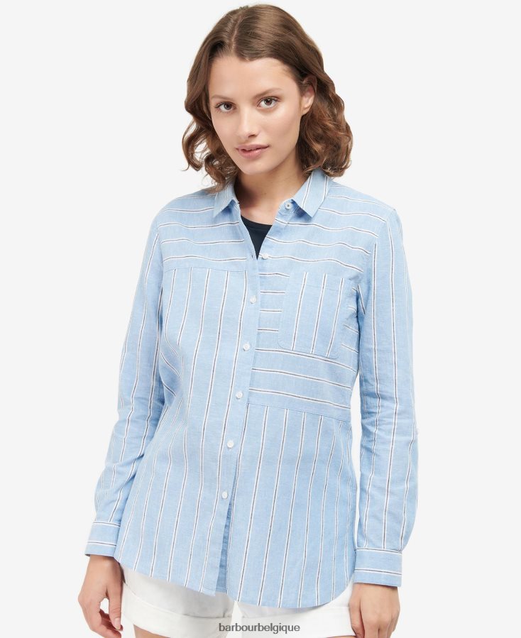 vêtements Barbour chemise bord de mer pêche clair femmes T2L6ZP1634