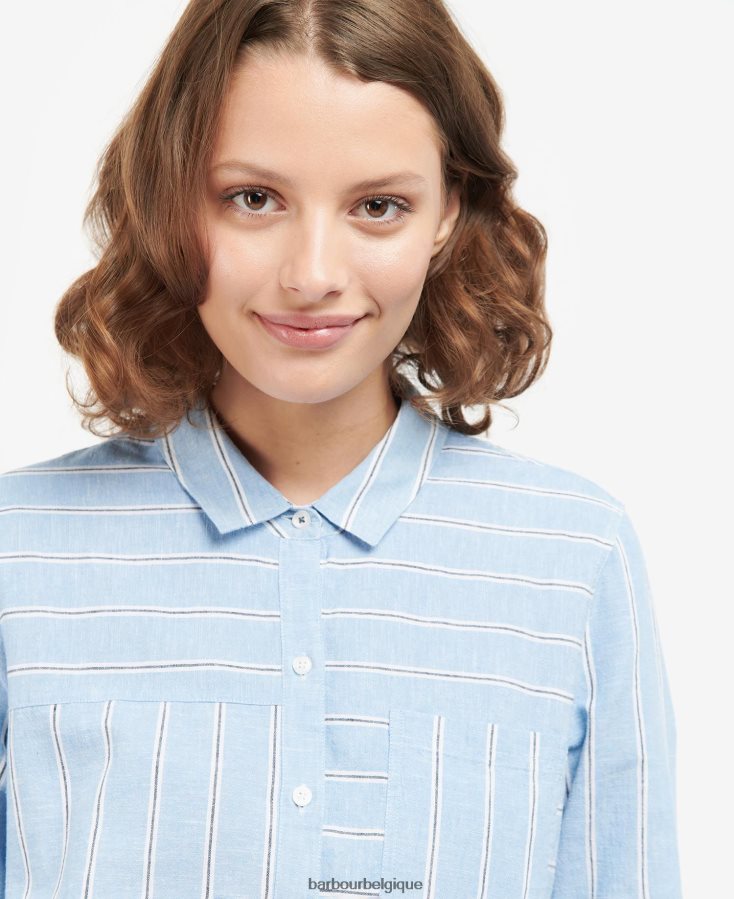 vêtements Barbour chemise bord de mer pêche clair femmes T2L6ZP1634