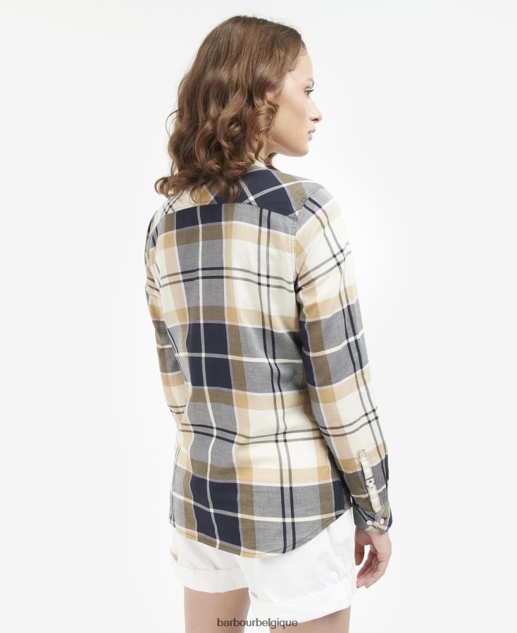 vêtements Barbour chemise bredon tartan de peuplier femmes T2L6ZP1626