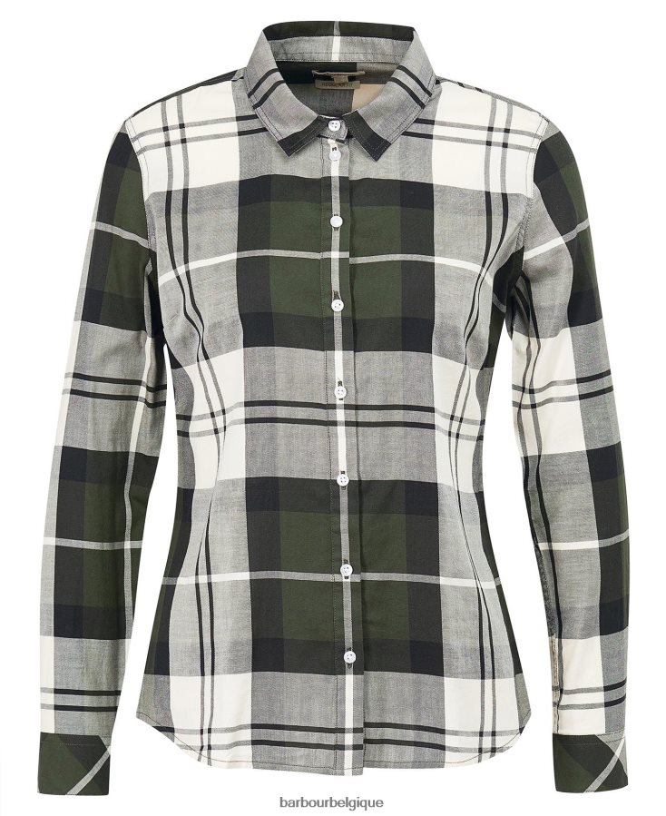 vêtements Barbour chemise bredon tartan de peuplier femmes T2L6ZP1629