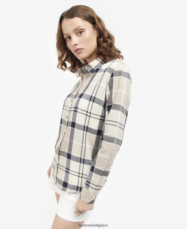 vêtements Barbour chemise bredon tartan de peuplier femmes T2L6ZP1639