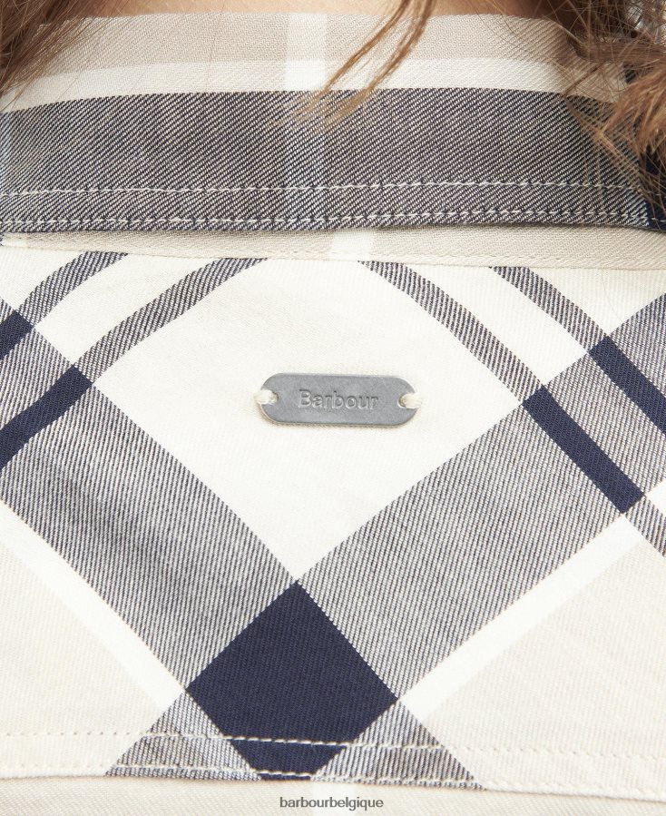 vêtements Barbour chemise bredon tartan de peuplier femmes T2L6ZP1639