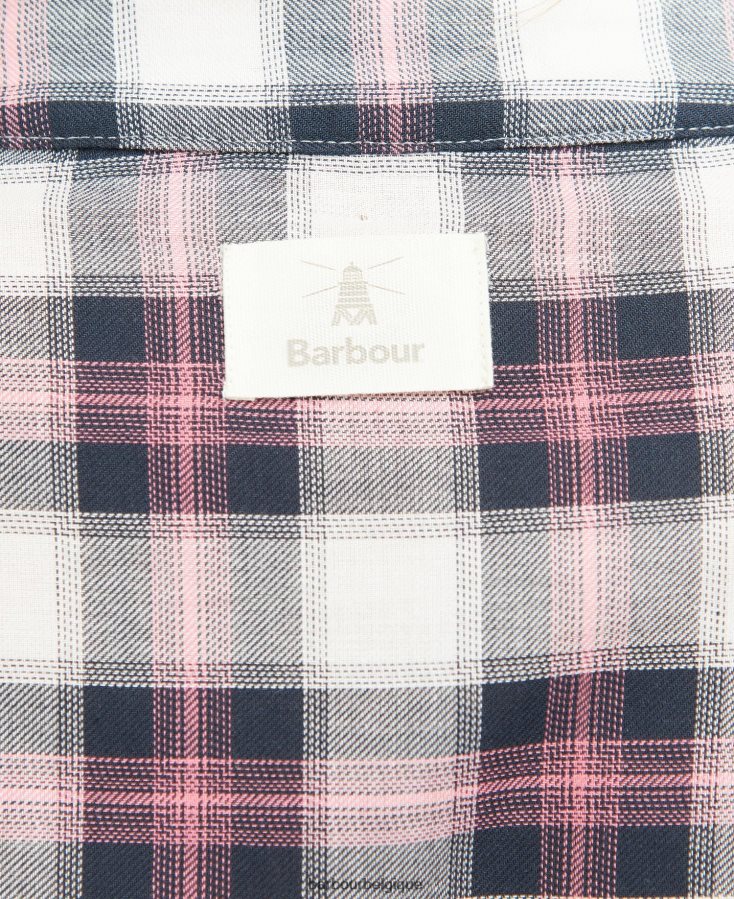 vêtements Barbour chemise de perles carreaux nuage/marine femmes T2L6ZP1627
