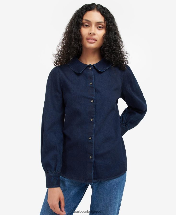 vêtements Barbour chemise maara indigo femmes T2L6ZP1619