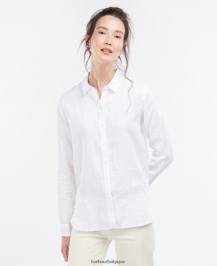 vêtements Barbour chemise marine marine/blanc femmes T2L6ZP1586
