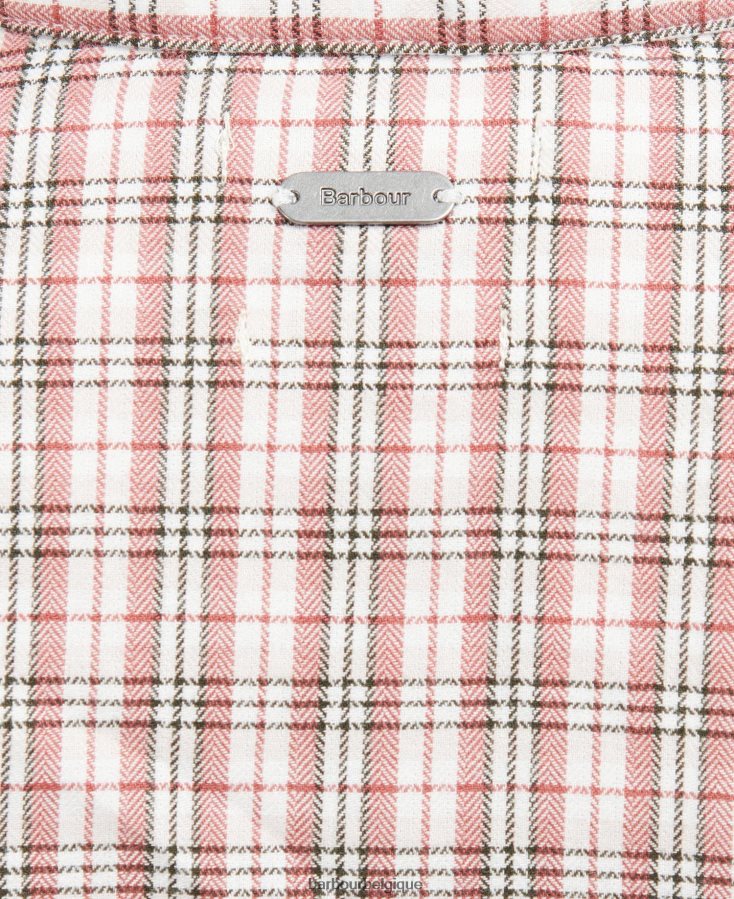 vêtements Barbour chemise rose des champs chèque multiple femmes T2L6ZP1625