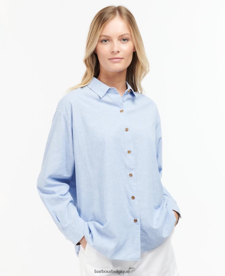 vêtements Barbour chemise rutherglen chambray femmes T2L6ZP1595