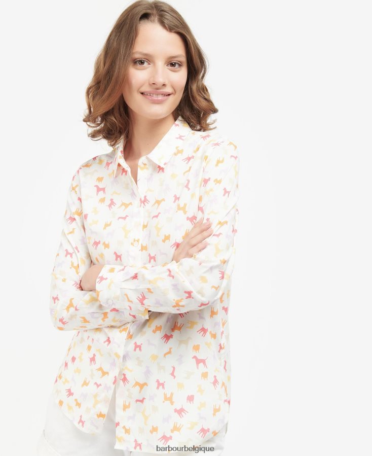 vêtements Barbour chemise saharienne imprimé nuage/multi chien femmes T2L6ZP1598