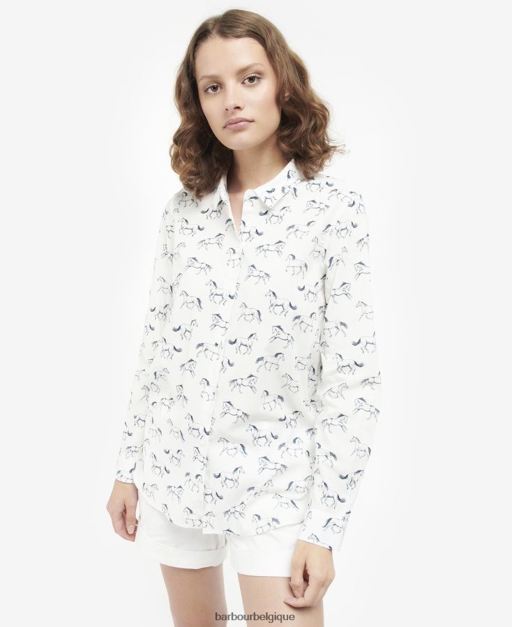 vêtements Barbour chemise saharienne imprimé nuage/multi chien femmes T2L6ZP1607