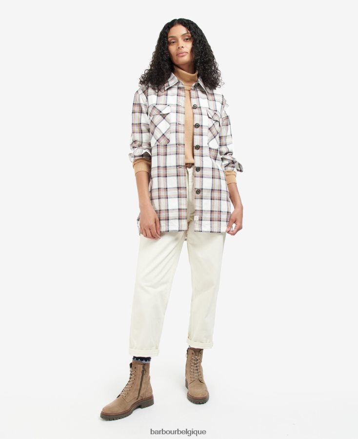 vêtements Barbour surchemise coraline nuage/marine femmes T2L6ZP1601