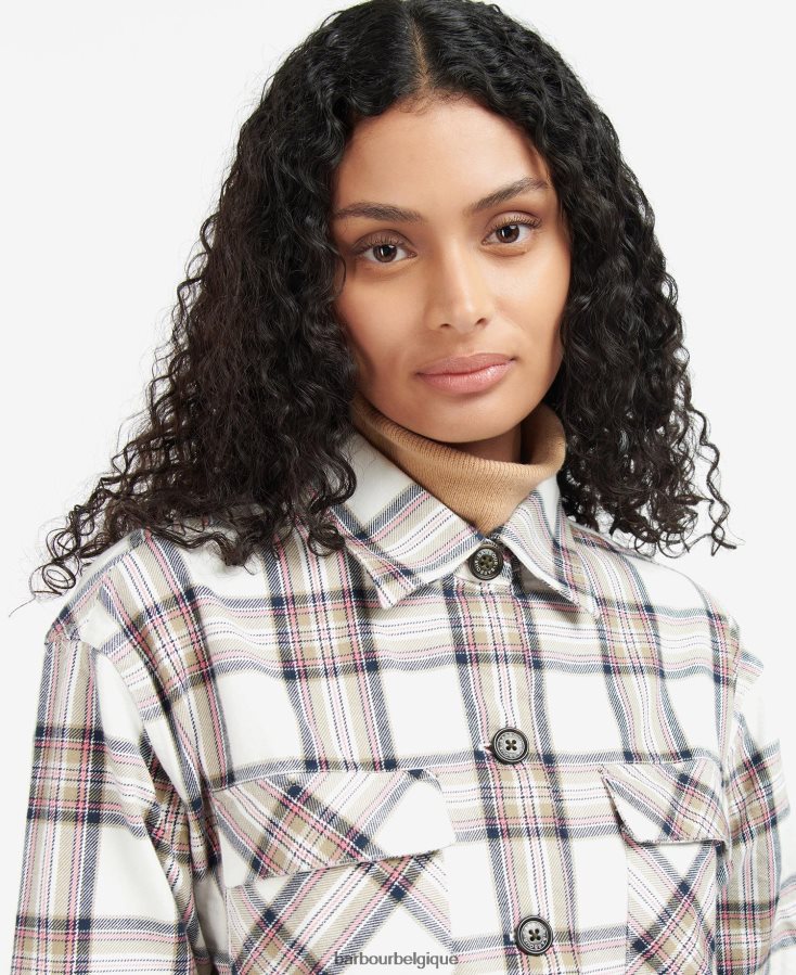 vêtements Barbour surchemise coraline nuage/marine femmes T2L6ZP1601