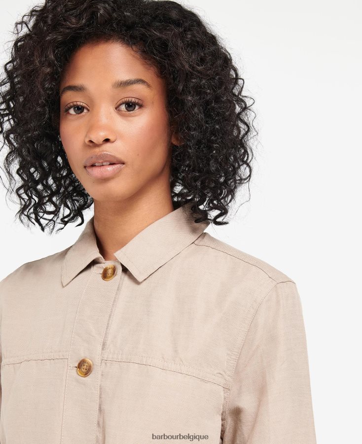 vêtements Barbour surchemise greta bois de hêtre femmes T2L6ZP1606