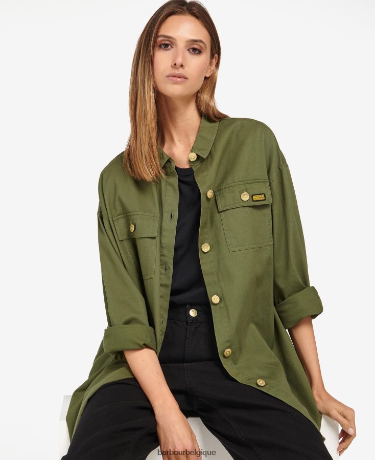 vêtements Barbour surchemise morgan vert minuit femmes T2L6ZP1592