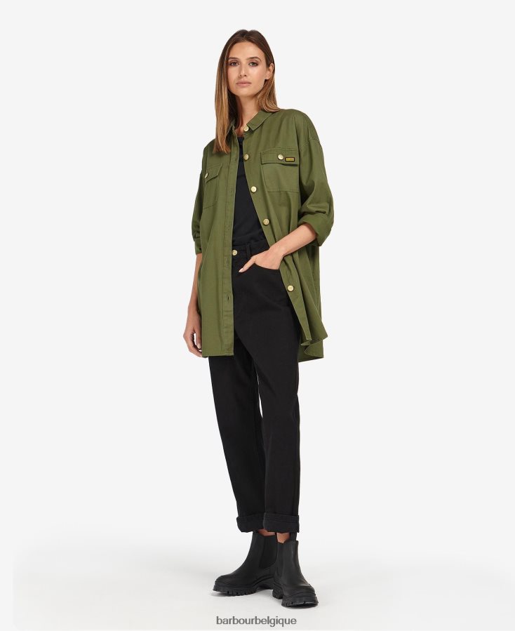 vêtements Barbour surchemise morgan vert minuit femmes T2L6ZP1592