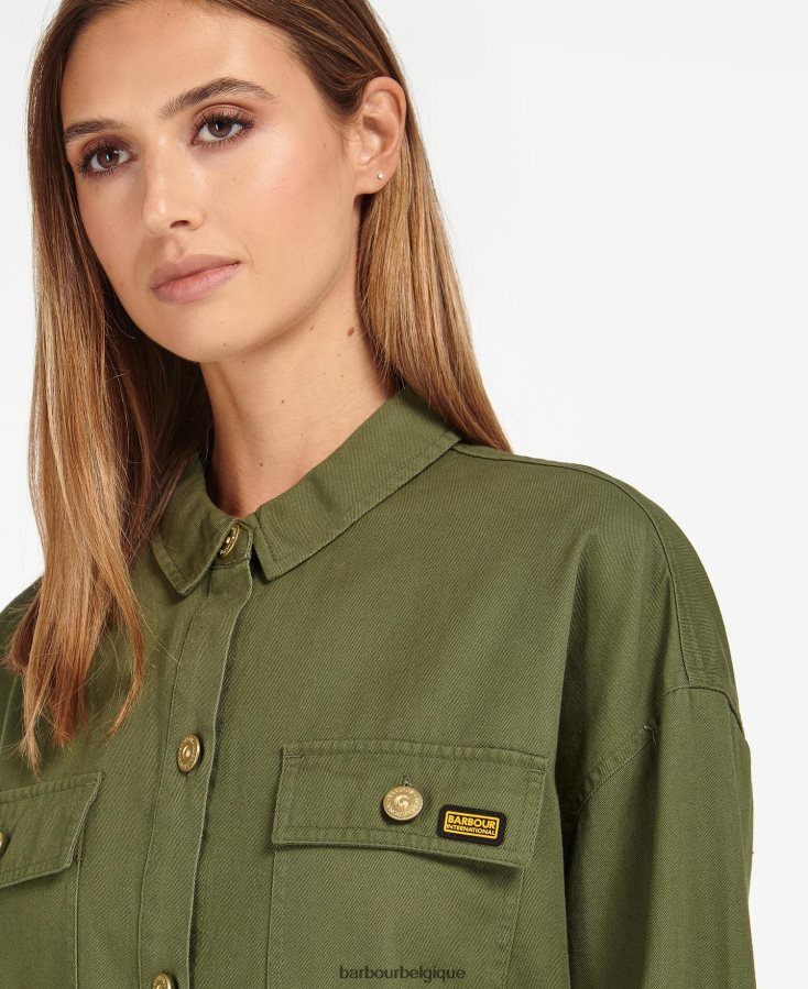 vêtements Barbour surchemise morgan vert minuit femmes T2L6ZP1592